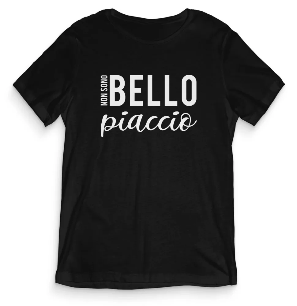 TeesBlitz tee161 –  T-Shirt Divertente – Non sono bello Piaccio