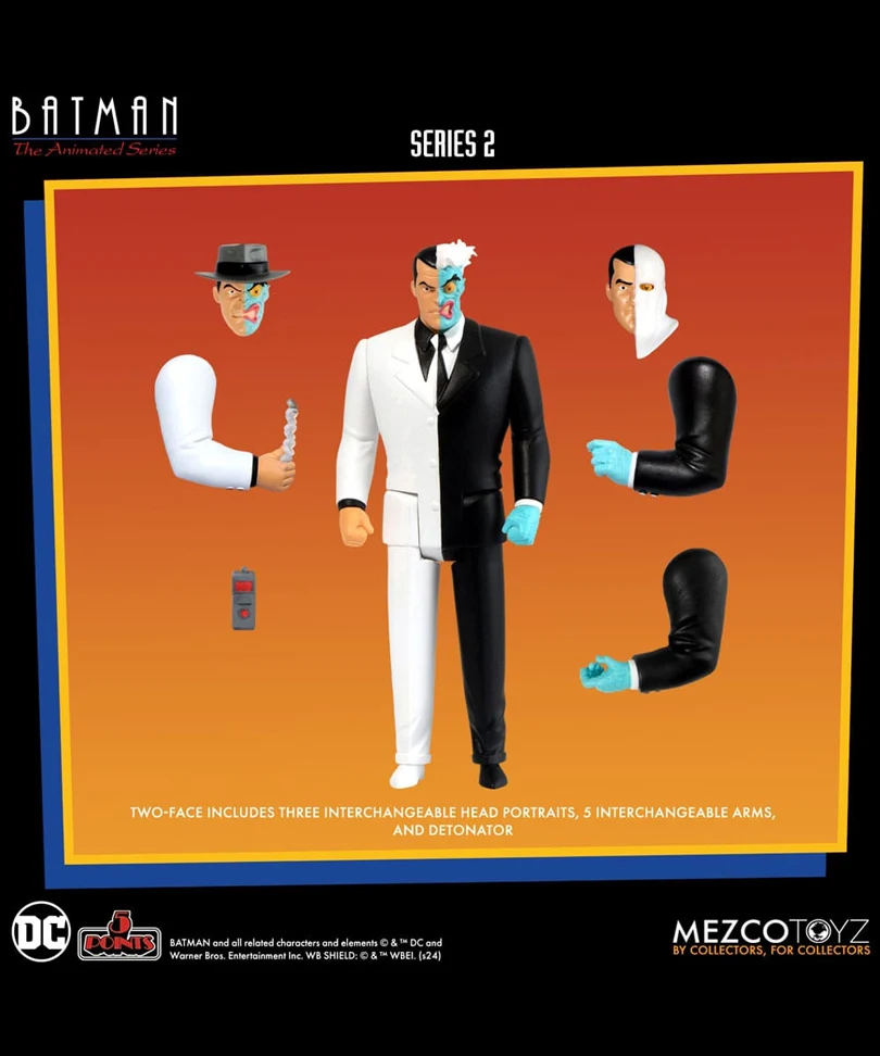 Batman: The Animated Series 2 (Two Face) - DC Comics 5 Points Action Figures 9 cm