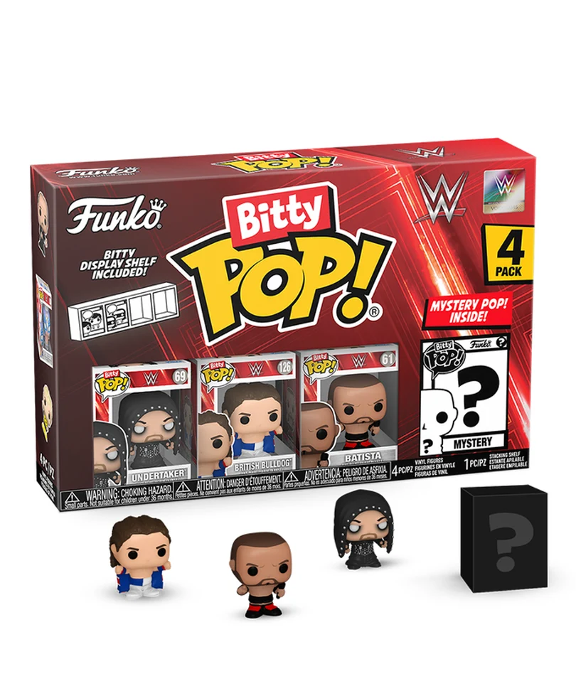Undertaker / British Bulldog / Batista / Mystery Bitty (4-Pack)