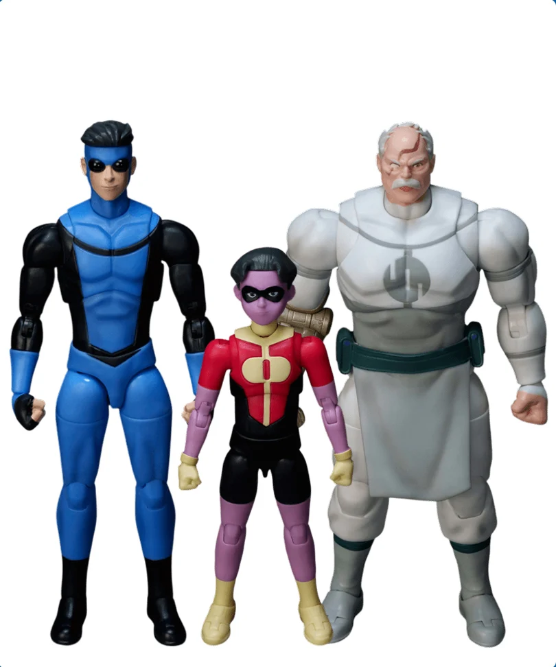Invincible with Kid Omni Man & Conquest Limited Action Figure Set