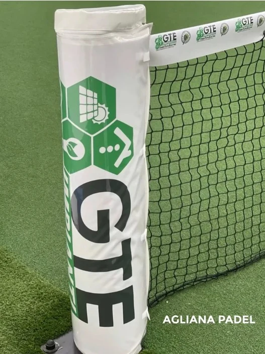Protezioni Paletti Rete Padel Personalizzate – Tasca Porta-Logo Intercambiabile in PVC