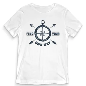 TeesBlitz tee228 – T-Shirt grafiche originali – Find Your Own Way