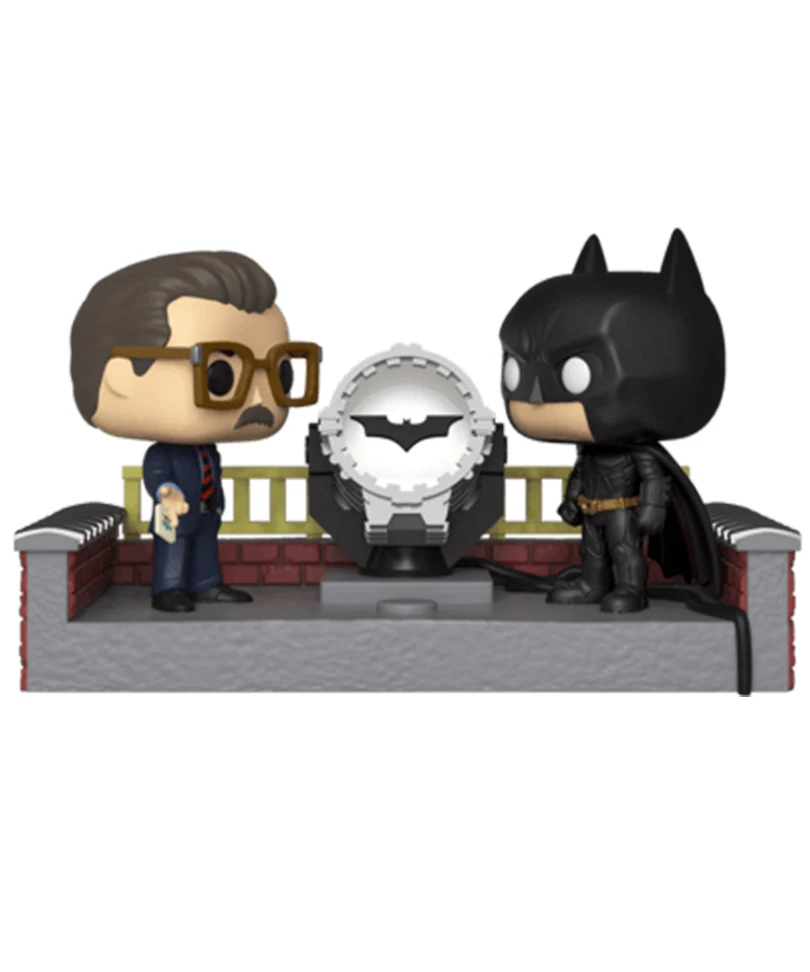 Batman and Commissioner Gordon (Batman Begins) (with Light-Up Bat Signal)