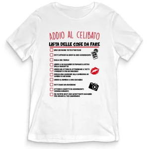 TeesBlitz T-Shirt Uomo ADDIO CELIBATO – teeADNC-003