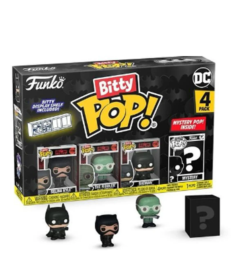 Selina Kyle (Masked) / The Riddler / Batman (Battle Ready) / Mystery Bitty (4-Pack)