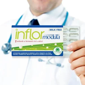 INFLOR MODULA Fermenti Lattici Probiotici in Spore vivi e attivi (2 Miliardi), prebiotici, Vitamina C e gruppo B, con Beta-glucani INFLOR MODULA Fermenti Lattici Probiotici in Spore vivi e attivi (2 Miliardi), prebiotici, Vitamina C e gruppo B, con Beta-glucani