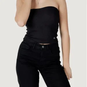 Calvin Klein Top Donna Label Rib Sleeveless Top Calvin Klein Top Donna Label Rib Sleeveless Top