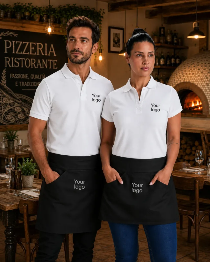 Kit Divisa Ristorazione – Polo + Grembiule con Personalizzazione Inclusa - immagine 2
