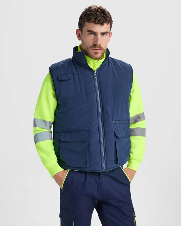 Gilet Imbottito Reversibile PERSEI Alta Visibilità – Schienale Esteso | Roly WRK - immagine 2