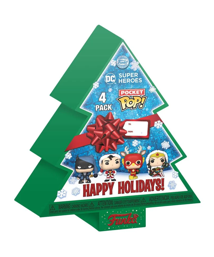 DC Super Heroes 4-Pack Pocket POP! Happy Holidays