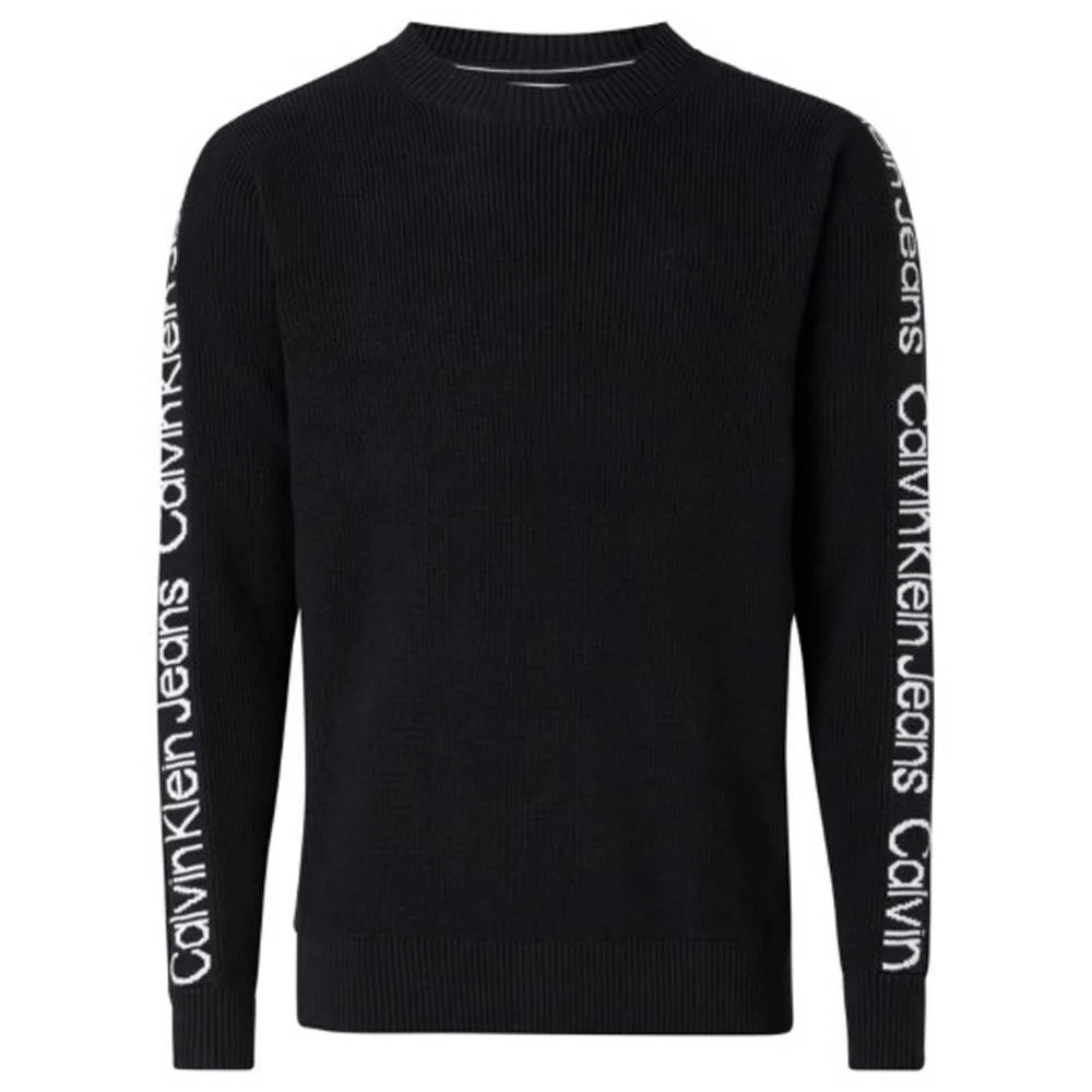 Calvin Klein Maglia Uomo Girocollo Logo Tape
