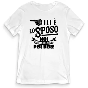 TeesBlitz T-Shirt Uomo ADDIO CELIBATO – Lui è lo sposo – teeADNC-004