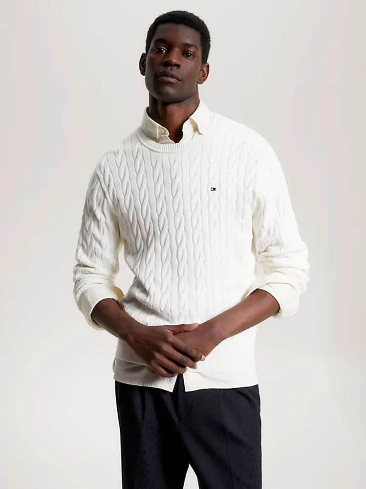 Tommy Hilfiger Maglia Uomo Classic Cable Crew Neck - immagine 2