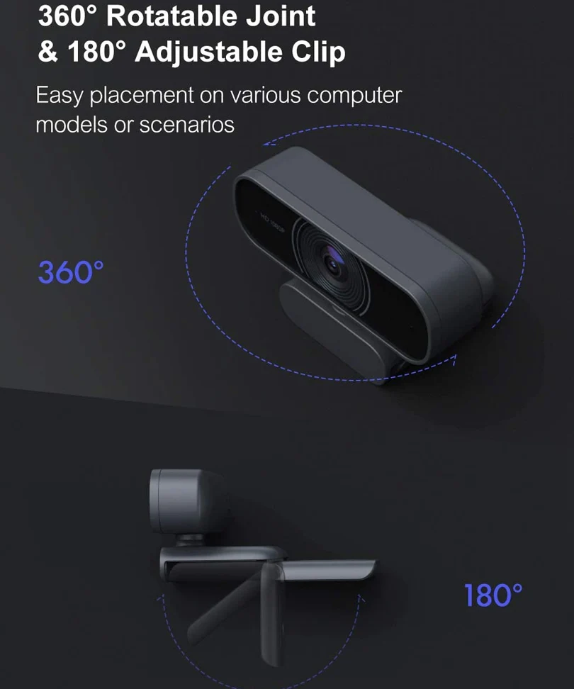 Webcam Full HD 1080p CW100 Crosstour con Microfono Incorporato - immagine 3