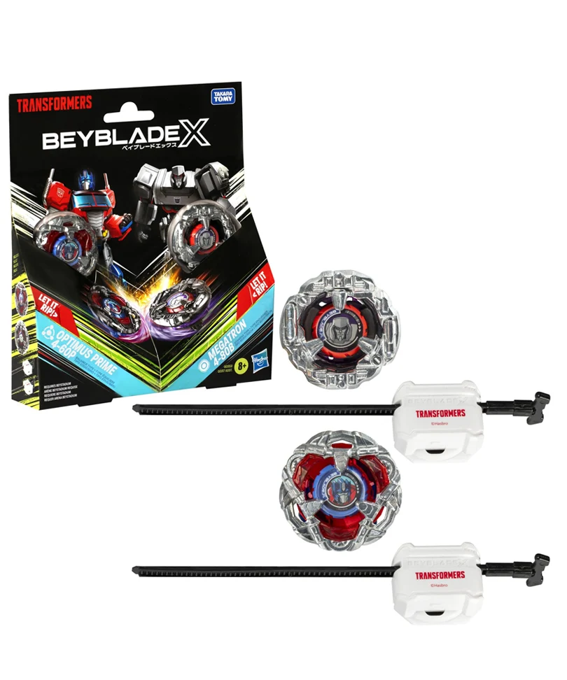 Beyblade X - Transformers Dual Pack: Optimus Prime 4-60P e Megatron 4-80B