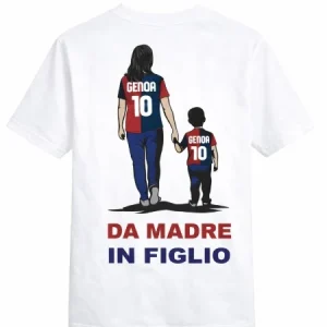 T-shirt Genoa “Da Madre in Figlio” | Cuore Rossoblù T-shirt Genoa “Da Madre in Figlio” | Cuore Rossoblù