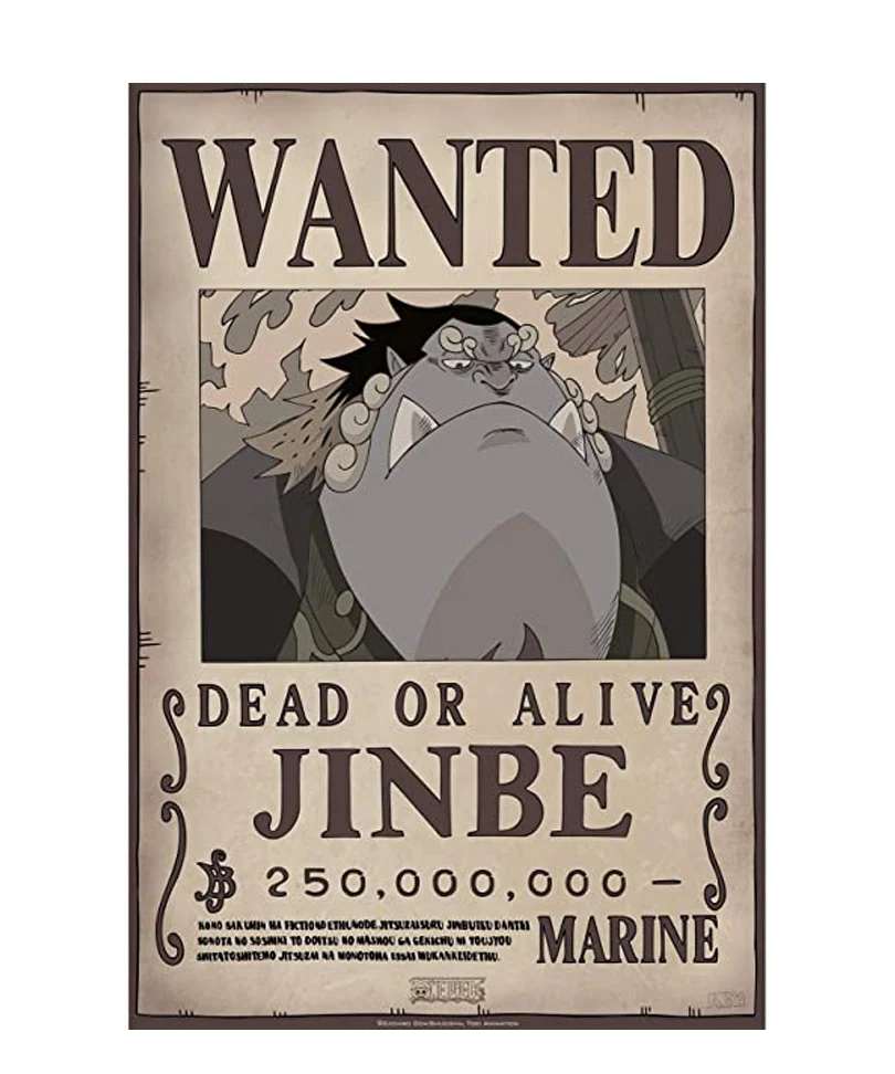 One Piece - Poster: "WANTED JINBE" (52X38)
