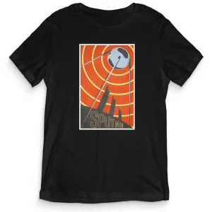 TeesBlitz Collection T-Shirt maglia Sputnik Timeless Space SPACE006 TeesBlitz Collection T-Shirt maglia Sputnik Timeless Space SPACE006