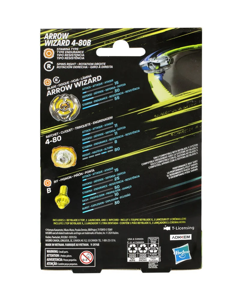 Beyblade X - Starter Pack: Arrow Wizard 4-80B - immagine 3