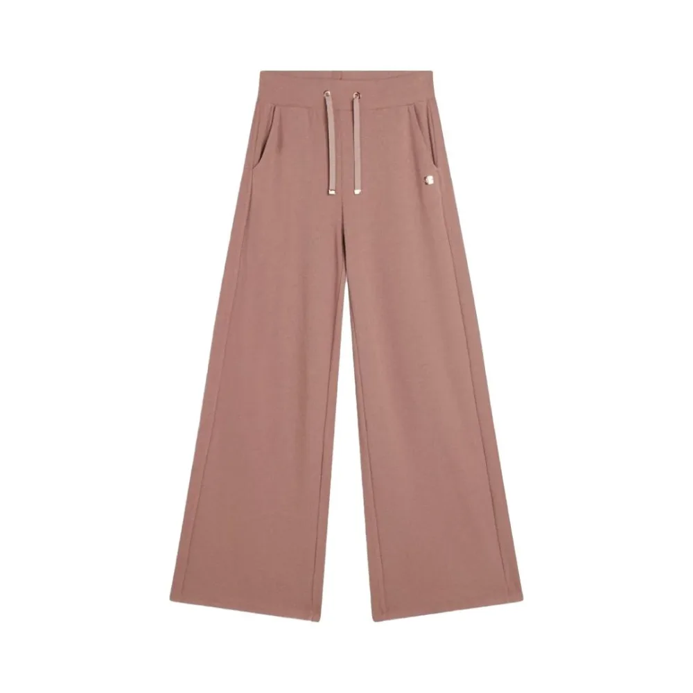 Pantalone Wide Leg Effetto Trico Donna