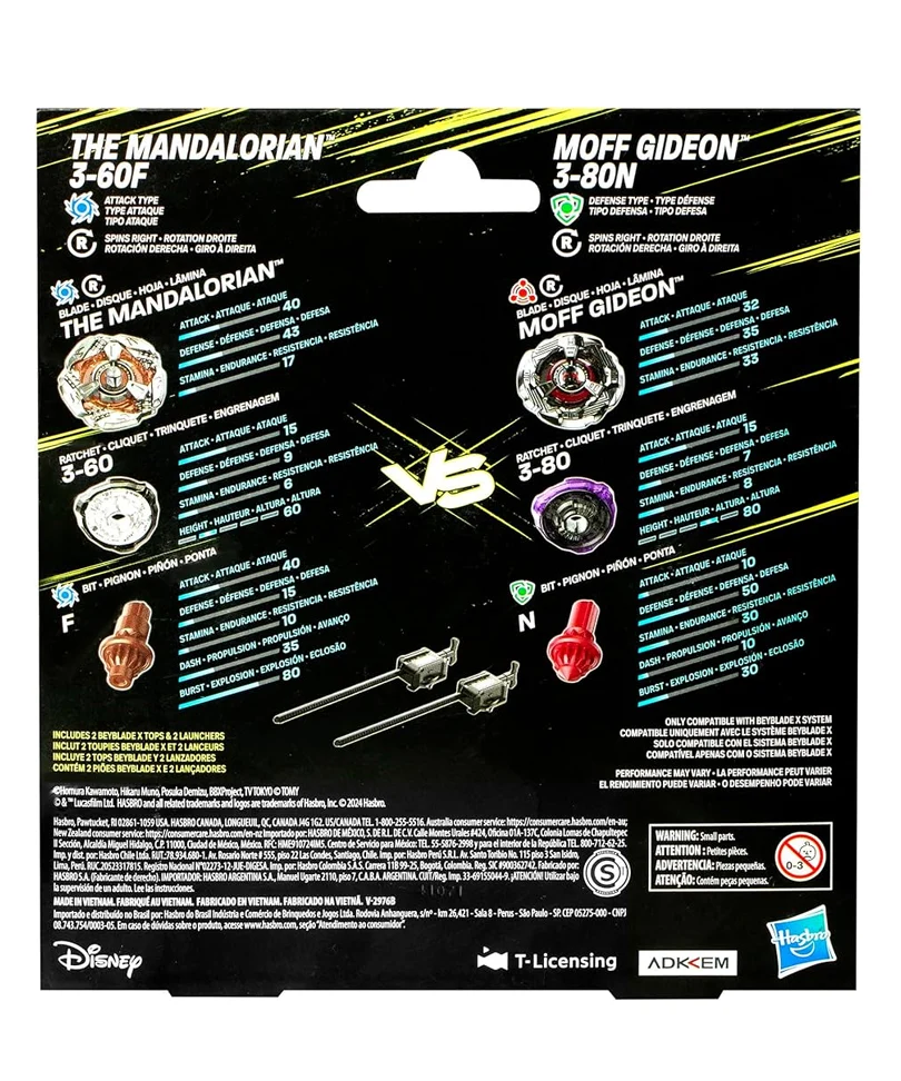 Beyblade X - Star Wars Dual Pack: The Mandalorian 3-60F & Moff Gideon 3-80N - immagine 3