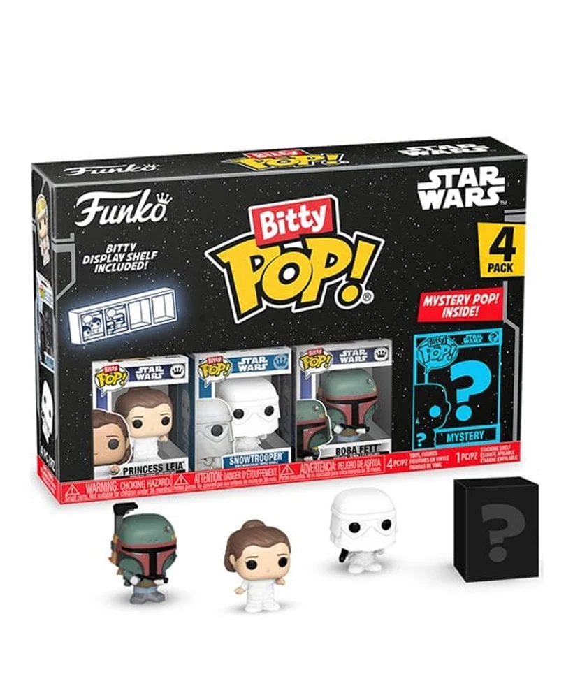 Princess Leila / Snow Trooper / Boba Fett / Mystery (4-Pack)
