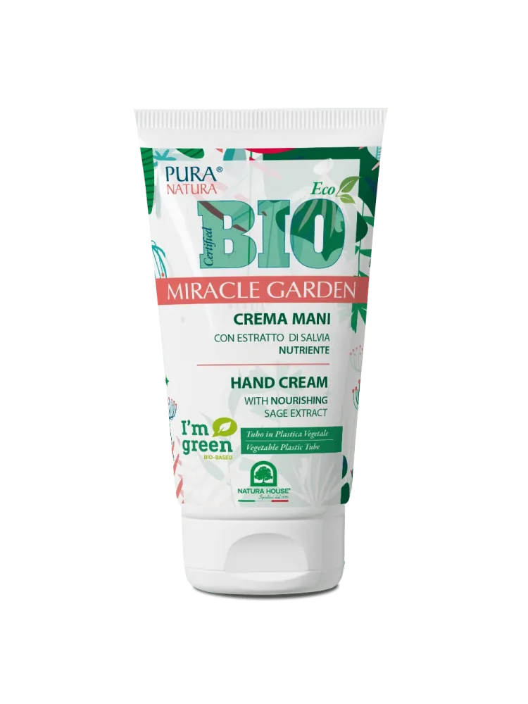 MIRACLE GARDEN BIO CREMA MANI con Estratto di Salvia, Nutriente