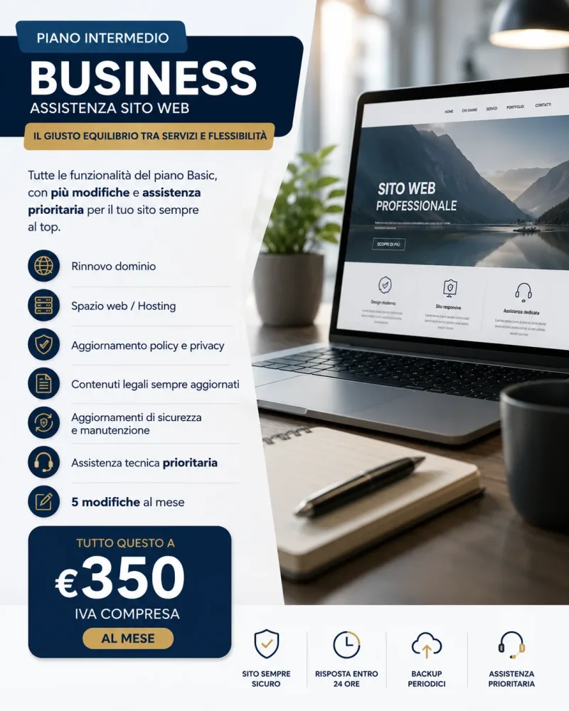 Piano Business – Assistenza Sito Web vetrina