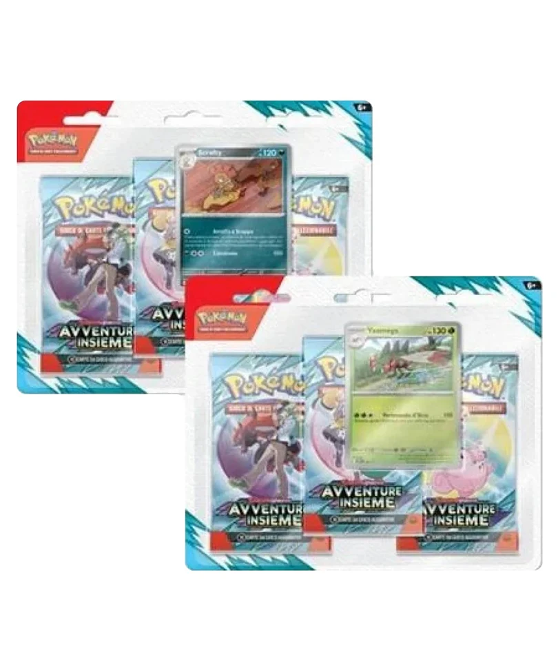 Pokemon Scarlatto e Violetto: Avventure Insieme - Blister 3 Buste + 1 Card