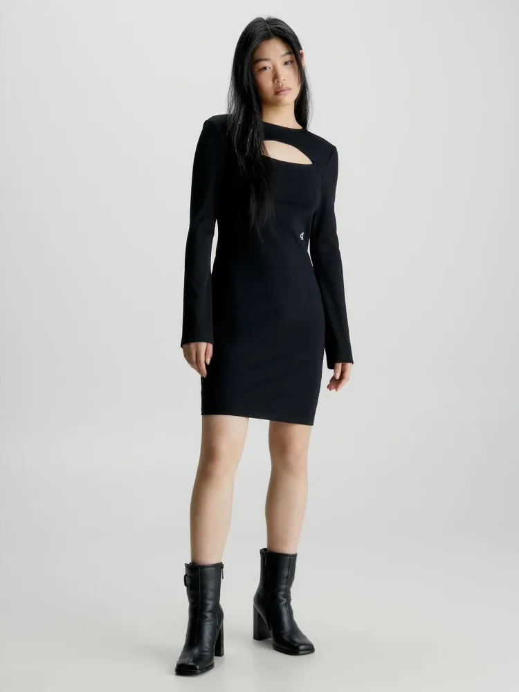 Calvin Klein Abito Donna Cut Out Rib Mix Milano - immagine 2