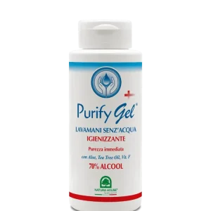 PURIFY GEL – LAVAMANI SENZ’ACQUA – Igienizzante, Antibatterico – Igiene Sicura Alcool al 70% – con Flip Top