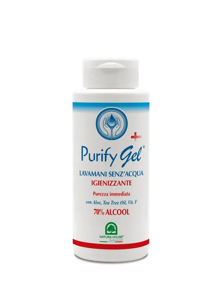 PURIFY GEL - LAVAMANI SENZ’ACQUA - Igienizzante, Antibatterico - Igiene Sicura Alcool al 70% - con Flip Top
