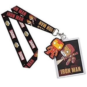 Portachiavi Iron Man Lanyard with rubber keychain