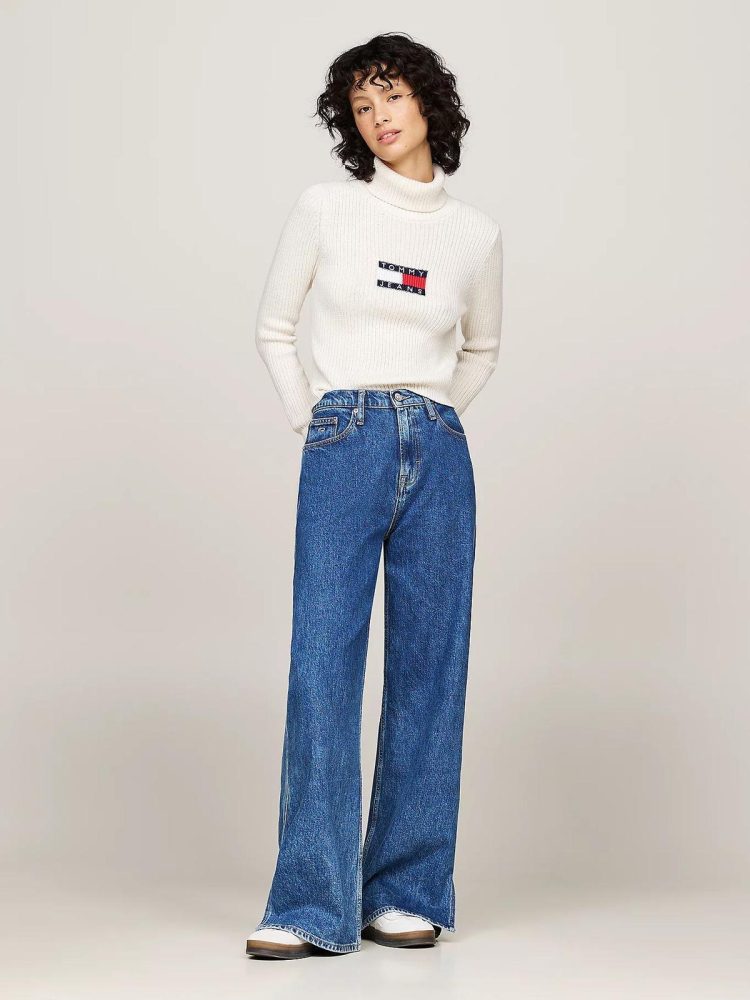 Tommy Hilfiger Maglia Donna Melange Trtlnck Flag - immagine 2