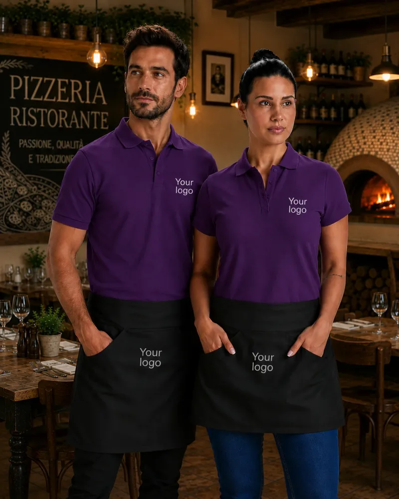 Kit Divisa Ristorazione – Polo + Grembiule con Personalizzazione Inclusa - immagine 3
