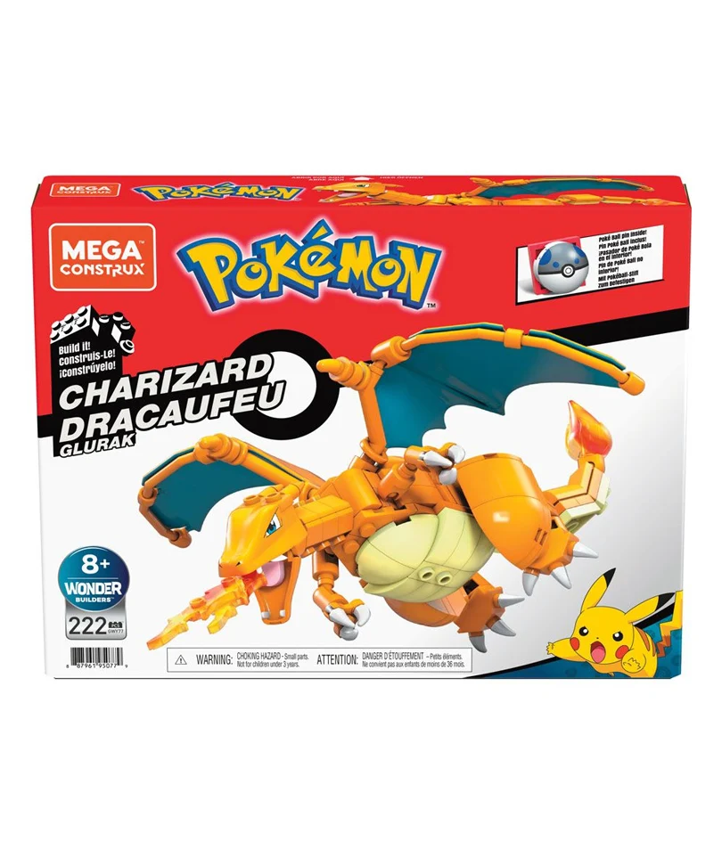 Pokémon Mega Construx Wonder Builders Construction Set Charizard 10 cm - immagine 2
