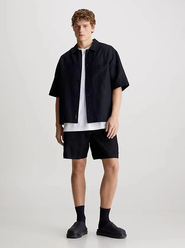 Calvin Klein Camicia Uomo Linen SS - immagine 2