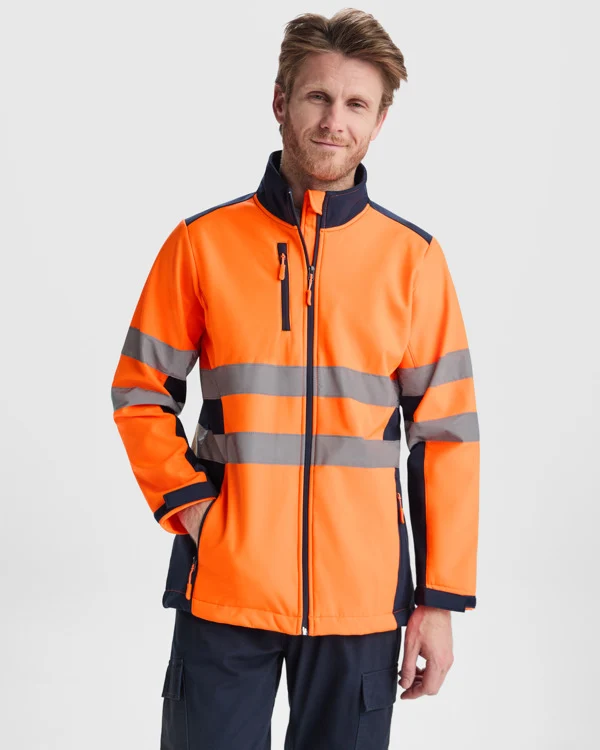 Giacca Softshell Alta Visibilità Bicolore 3 Strati – Idrorepellente | Roly WRK