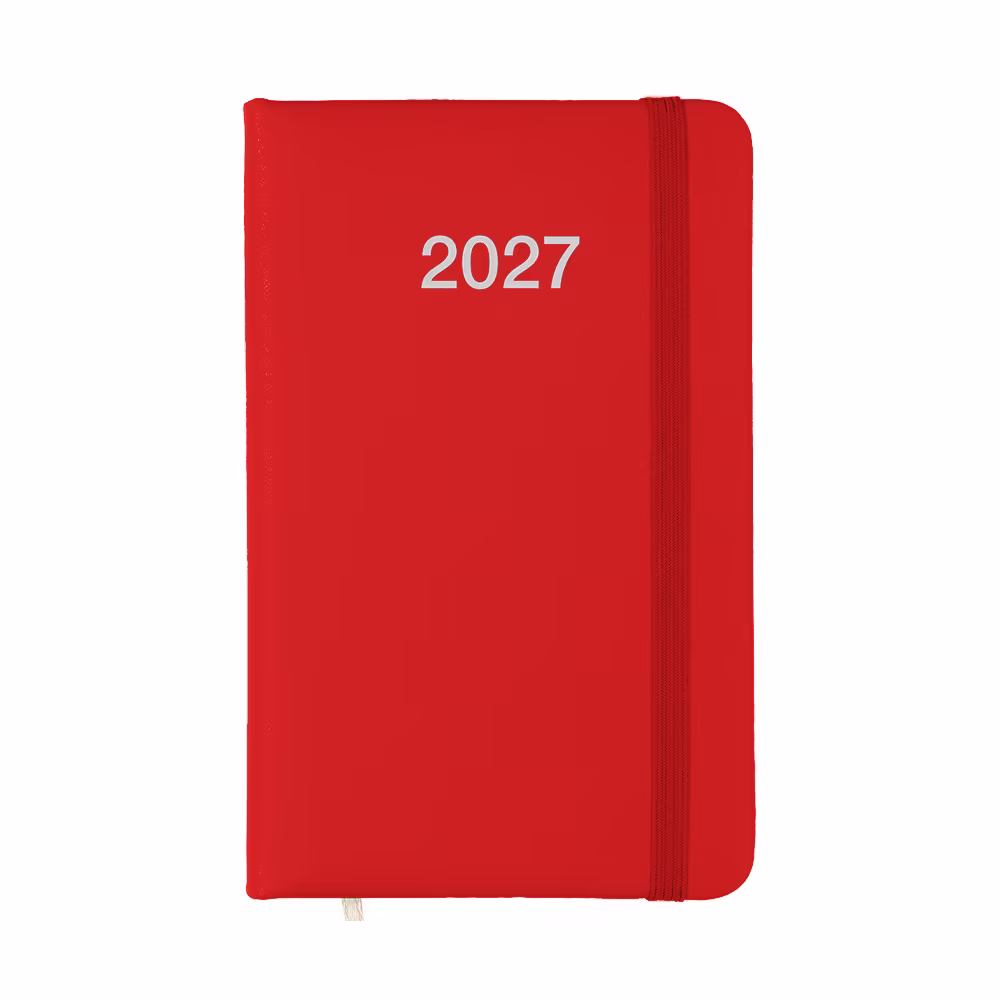 Agenda Tascabile Settimanale 2027 con Copertina Rigida in PU, da 100 pezzi stampa 1 colore compresa