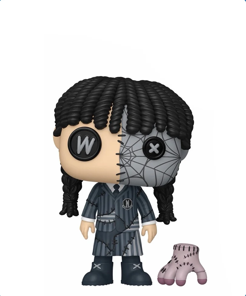 Patchwork Wednesday Addams with Thing