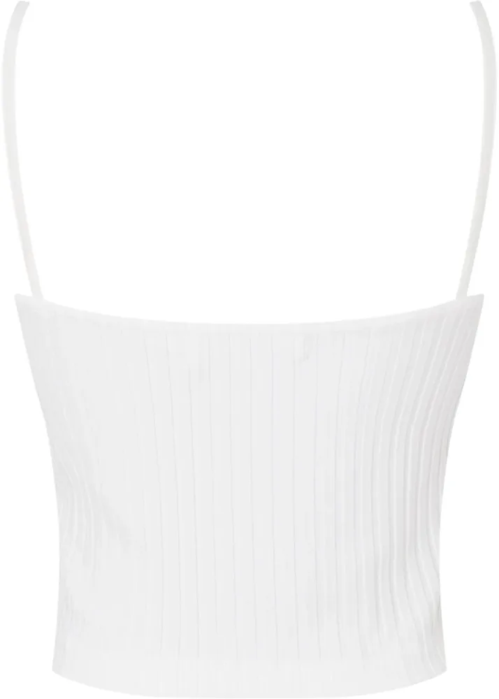 Calvin Klein Top Donna Rib Cropped Strappy - immagine 2