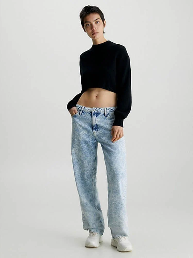 Calvin Klein Maglia Donna Short Lambswool Sweater - immagine 2