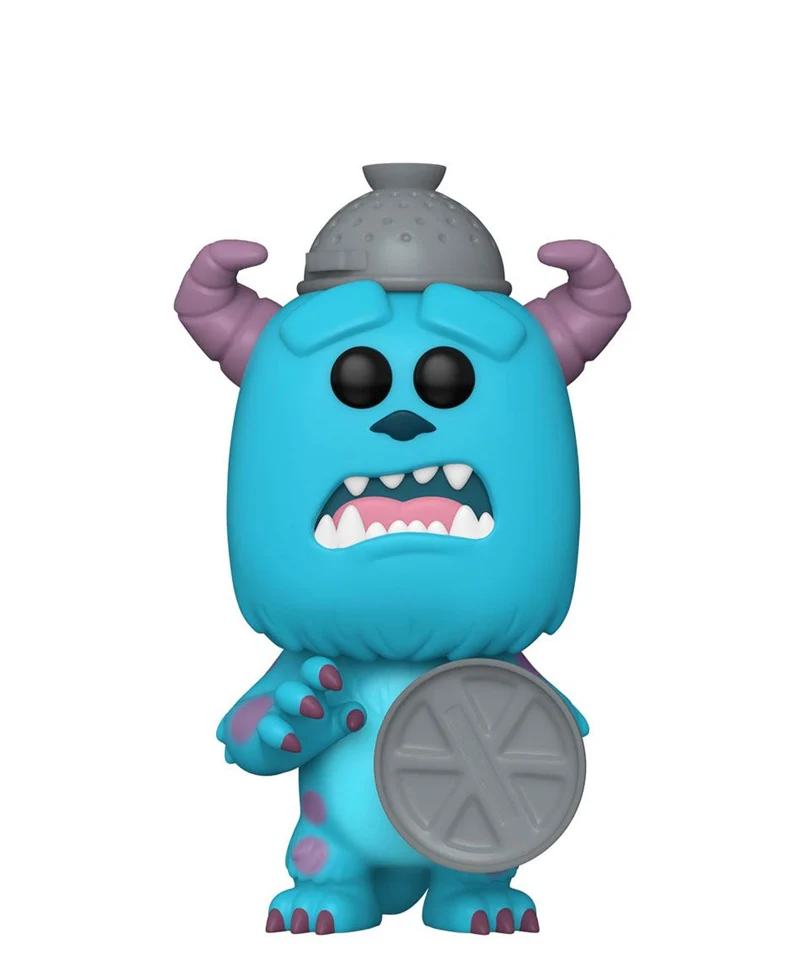 Sulley with Garbage Can Lid Shield