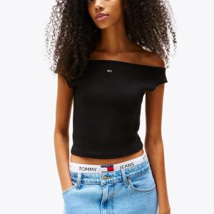 Tommy Hilfiger T Shirt Donna Boat Neck Top Tommy Hilfiger T Shirt Donna Boat Neck Top