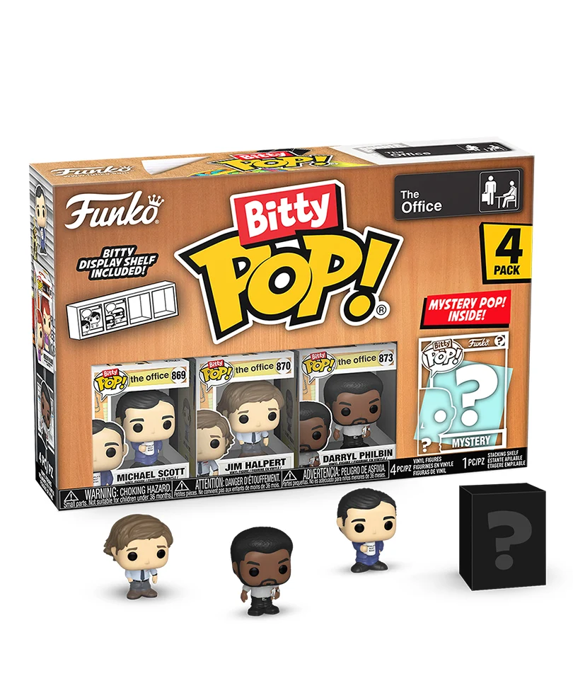Michael Scott / Jim Halpert / Darryl Philbin / Mystery Bitty (4-Pack)