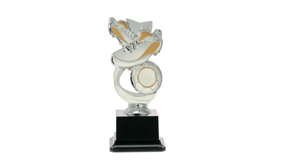 Trofeo Calcio Argento 18 cm – Figura in Plastica Base Resina