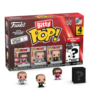 Bret “Hit Man” Hart / Shawn Michaels / “Mean” Gene Okerlund / Mystery Bitty (4-Pack) Bret “Hit Man” Hart / Shawn Michaels / “Mean” Gene Okerlund / Mystery Bitty (4-Pack)