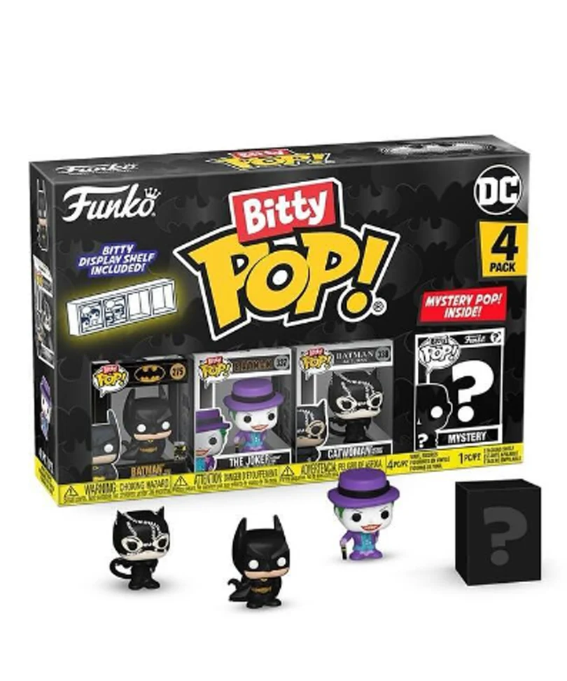 Batman 1989 / The Joker Batman 1989 / Catwoman Batman Returns / Mystery Bitty (4-Pack)