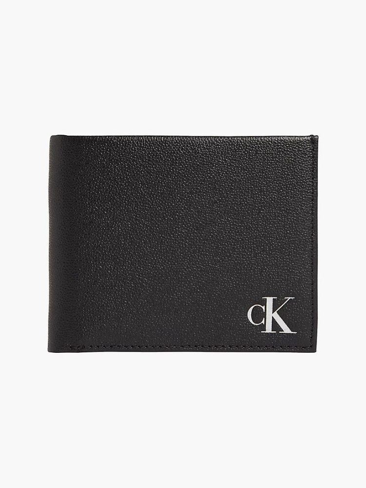 Calvin Klein Portafogli Uomo Mono Silver Bifold
