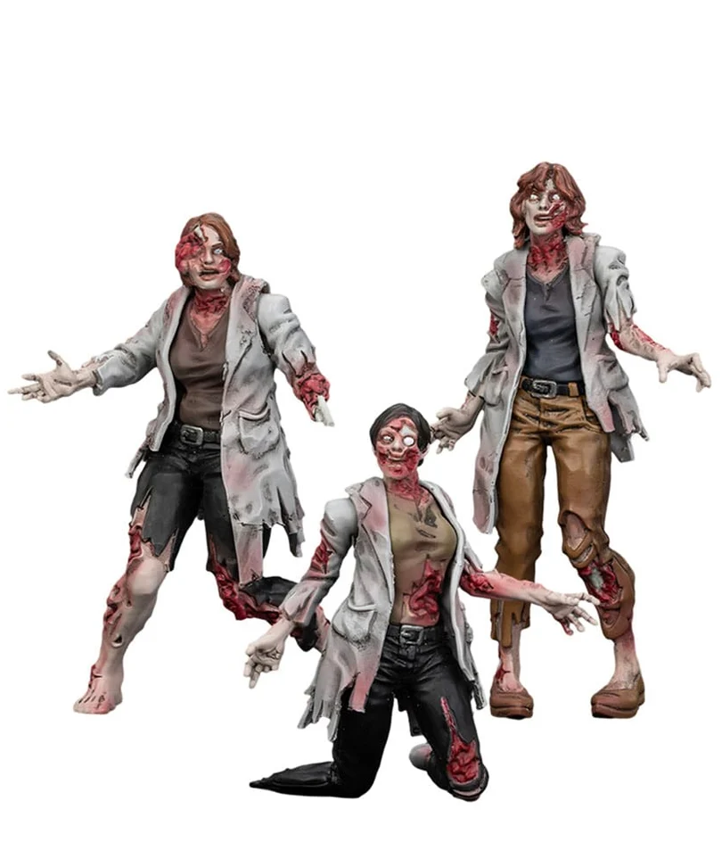 Zombie Dark Source – Action Figures 3-Pack Scientists (Female) 8 cm - immagine 3